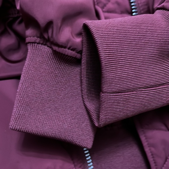 Divided H &M maroon jacket light puff zipper 2 pockets - Picture 6 of 10